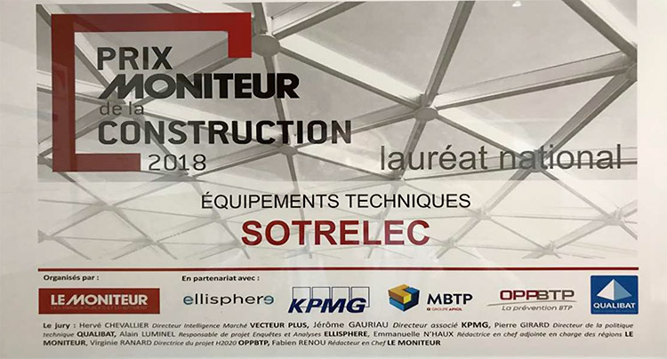 Sotrelec récompensée en 2018 des Prix Moniteur de la Construction